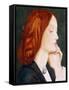 Portrait of Elizabeth Siddal, in Profile to the Right-Dante Gabriel Rossetti-Framed Stretched Canvas