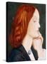 Portrait of Elizabeth Siddal, in Profile to the Right-Dante Gabriel Rossetti-Stretched Canvas