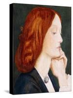 Portrait of Elizabeth Siddal, in Profile to the Right-Dante Gabriel Rossetti-Stretched Canvas