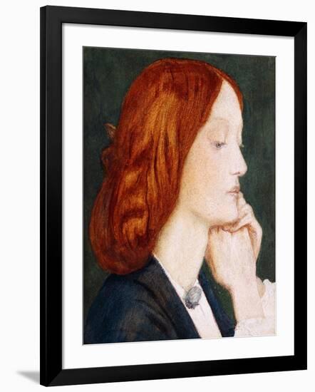 Portrait of Elizabeth Siddal, in Profile to the Right-Dante Gabriel Rossetti-Framed Giclee Print