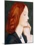 Portrait of Elizabeth Siddal, in Profile to the Right-Dante Gabriel Rossetti-Mounted Giclee Print