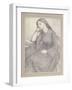 Portrait of Elizabeth Siddal, Seated-Dante Gabriel Charles Rossetti-Framed Giclee Print