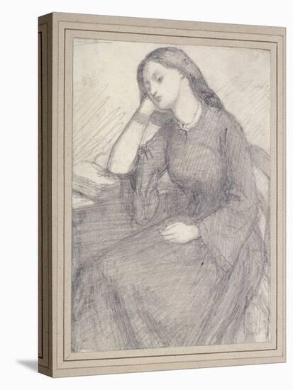 Portrait of Elizabeth Siddal, Seated-Dante Gabriel Charles Rossetti-Stretched Canvas