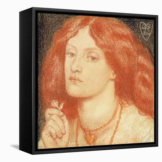 Portrait of Elizabeth Siddal-Dante Gabriel Rossetti-Framed Stretched Canvas