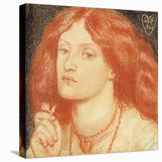 Portrait of Elizabeth Siddal-Dante Gabriel Rossetti-Stretched Canvas