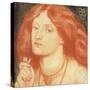 Portrait of Elizabeth Siddal-Dante Gabriel Rossetti-Stretched Canvas
