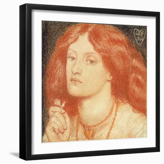 Portrait of Elizabeth Siddal-Dante Gabriel Rossetti-Framed Giclee Print