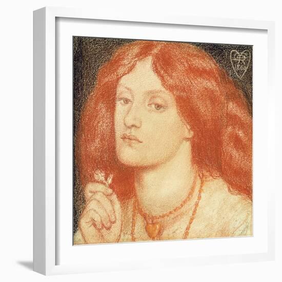 Portrait of Elizabeth Siddal-Dante Gabriel Rossetti-Framed Giclee Print