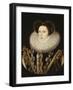 Portrait of Elizabeth Stafford, Lady Drury, Wearing an Embroidered Black and White Dress-Sir William Segar-Framed Giclee Print