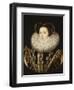 Portrait of Elizabeth Stafford, Lady Drury, Wearing an Embroidered Black and White Dress-Sir William Segar-Framed Giclee Print