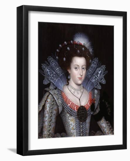 Portrait of Elizabeth Stuart, Queen of Bohemia-null-Framed Giclee Print