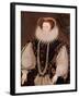 Portrait of Elizabeth Sydenham, Lady Drake, circa 1585-George Gower-Framed Giclee Print