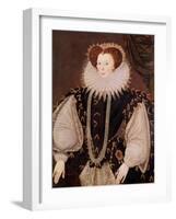 Portrait of Elizabeth Sydenham, Lady Drake, circa 1585-George Gower-Framed Giclee Print