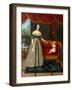 Portrait of Elizaveta Andreevna Yurievich (1809-1858) with Son Nikolai (Born 1837), Anonymous. Oil-Elizabeta Andreevna Yurievich-Framed Giclee Print