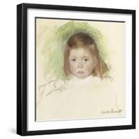 Portrait of Ellen Mary Cassatt (Pastel on Paper Mounted on Paperboard. 36.2 X 35.9Cm.)-Mary Cassatt-Framed Premium Giclee Print