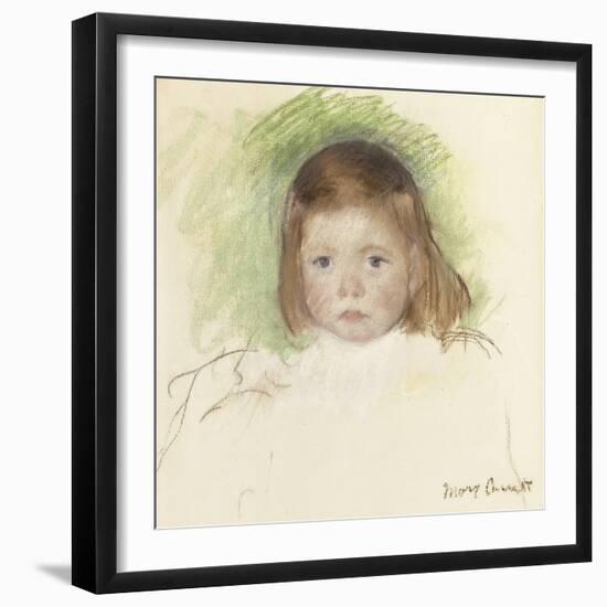 Portrait of Ellen Mary Cassatt (Pastel on Paper Mounted on Paperboard. 36.2 X 35.9Cm.)-Mary Cassatt-Framed Premium Giclee Print
