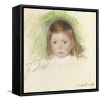 Portrait of Ellen Mary Cassatt (Pastel on Paper Mounted on Paperboard. 36.2 X 35.9Cm.)-Mary Cassatt-Framed Stretched Canvas