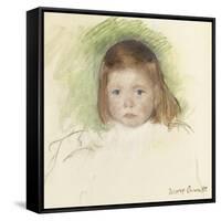 Portrait of Ellen Mary Cassatt (Pastel on Paper Mounted on Paperboard. 36.2 X 35.9Cm.)-Mary Cassatt-Framed Stretched Canvas