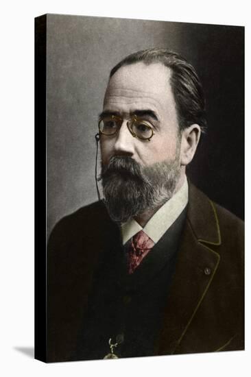 Portrait of Emile Zola (1840-1902) French writer-French Photographer-Stretched Canvas