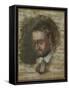 Portrait of Emile Zola (C. 1862-1864), Oil on Canvas-Paul Cezanne-Framed Stretched Canvas