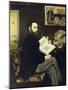 Portrait of Emile Zola-Edouard Manet-Mounted Art Print