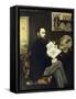 Portrait of Emile Zola-Edouard Manet-Framed Stretched Canvas