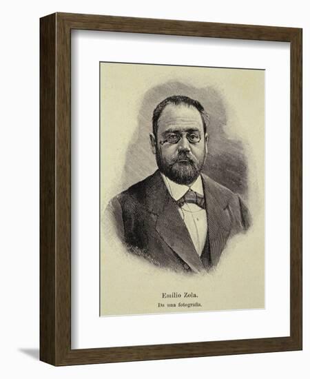 Portrait of Emile Zola-Stefano Bianchetti-Framed Giclee Print