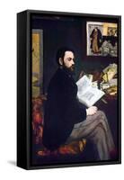 Portrait of Emile Zola-Edouard Manet-Framed Stretched Canvas