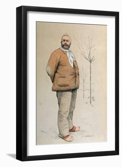 Portrait of Emile Zola-De La Barre-Framed Giclee Print