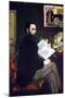 Portrait of Emile Zola-Edouard Manet-Mounted Art Print