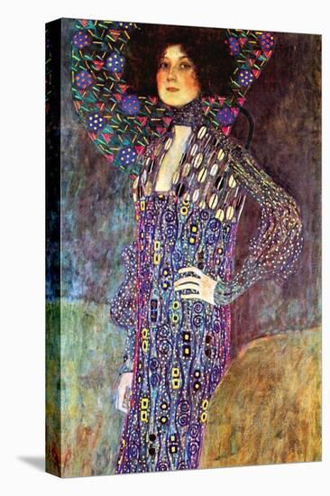 Portrait of Emily Fidge-Gustav Klimt-Stretched Canvas