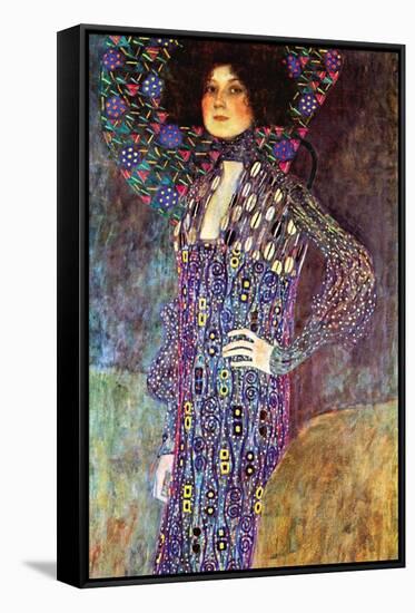 Portrait of Emily Fidge-Gustav Klimt-Framed Stretched Canvas