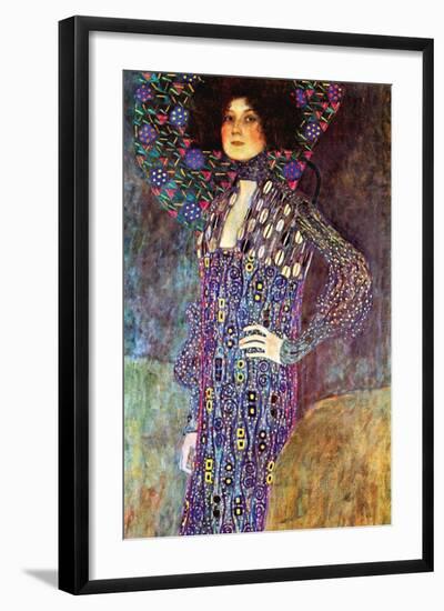 Portrait of Emily Fidge-Gustav Klimt-Framed Art Print