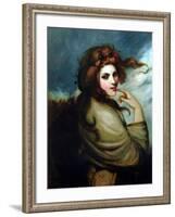 Portrait of Emma Hamilton (C.1765-1815)-George Romney-Framed Giclee Print