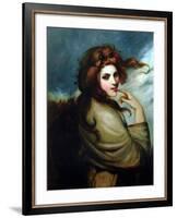 Portrait of Emma Hamilton (C.1765-1815)-George Romney-Framed Giclee Print