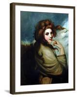 Portrait of Emma Hamilton (C.1765-1815)-George Romney-Framed Giclee Print