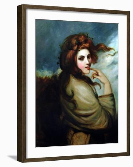 Portrait of Emma Hamilton (C.1765-1815)-George Romney-Framed Giclee Print