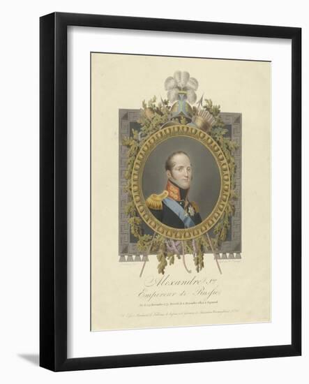 Portrait of Emperor Alexander I (1777-182), 1825-Walraad Nieuwhoff-Framed Giclee Print