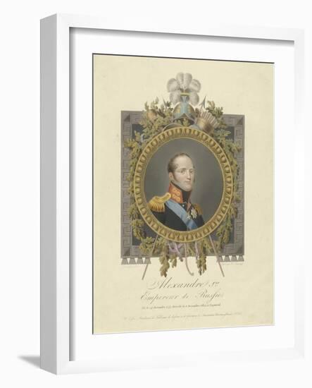Portrait of Emperor Alexander I (1777-182), 1825-Walraad Nieuwhoff-Framed Giclee Print