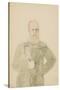 Portrait of Emperor Alexander III (1845-1894) (Pencil and W/C on Paper)-Mihaly von Zichy-Stretched Canvas