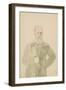 Portrait of Emperor Alexander III (1845-1894) (Pencil and W/C on Paper)-Mihaly von Zichy-Framed Giclee Print