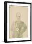 Portrait of Emperor Alexander III (1845-1894) (Pencil and W/C on Paper)-Mihaly von Zichy-Framed Giclee Print