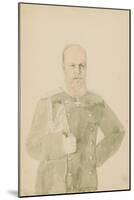 Portrait of Emperor Alexander III (1845-1894) (Pencil and W/C on Paper)-Mihaly von Zichy-Mounted Giclee Print