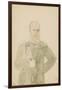 Portrait of Emperor Alexander III (1845-1894) (Pencil and W/C on Paper)-Mihaly von Zichy-Framed Giclee Print