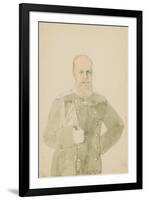 Portrait of Emperor Alexander III (1845-1894) (Pencil and W/C on Paper)-Mihaly von Zichy-Framed Giclee Print