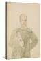 Portrait of Emperor Alexander III (1845-1894) (Pencil and W/C on Paper)-Mihaly von Zichy-Stretched Canvas