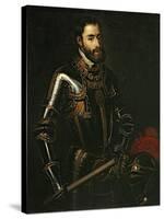 Portrait of Emperor Charles V, after a Painting by Titian, C.1603-Titian (Tiziano Vecelli)-Stretched Canvas