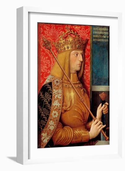 Portrait of Emperor Maximilian I (1459-151)-Bernhard Strigel-Framed Giclee Print