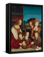 Portrait of Emperor Maximilian I with His Family, 1516-1520-Bernhard Strigel-Framed Stretched Canvas