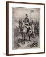Portrait of Emperor Mutsuhito on Horseback-null-Framed Giclee Print